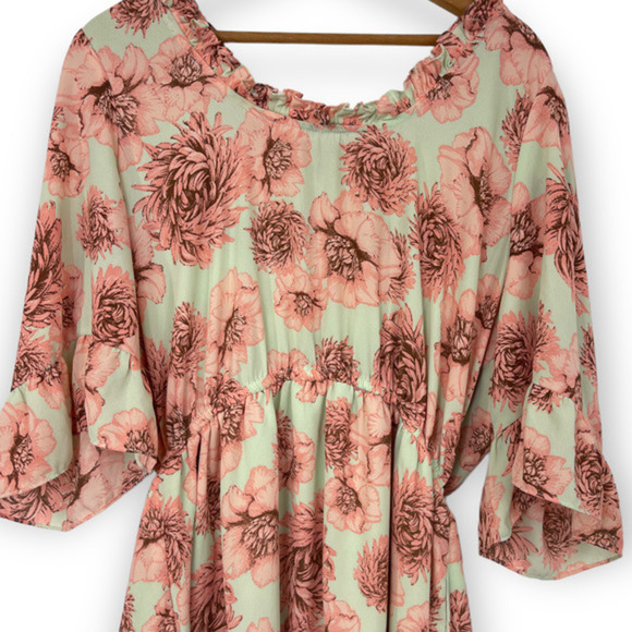 Happy X NATURE by Kate Hudson Floral Ruffled Dress Medium - Picture 6 of 7
